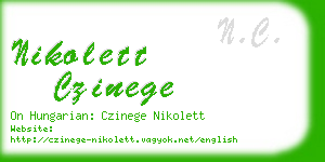 nikolett czinege business card